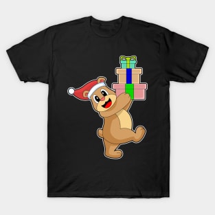 Bear Christmas Santa hat T-Shirt